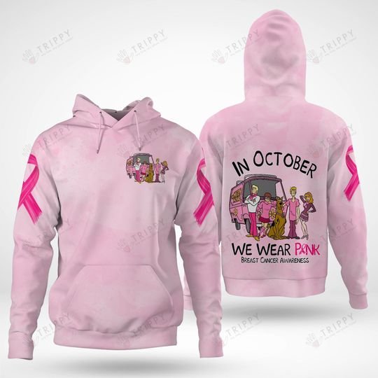 Breast Cancer Awareness Scooby Doo In October We Wear Pink 3d shirt, hoodie 5