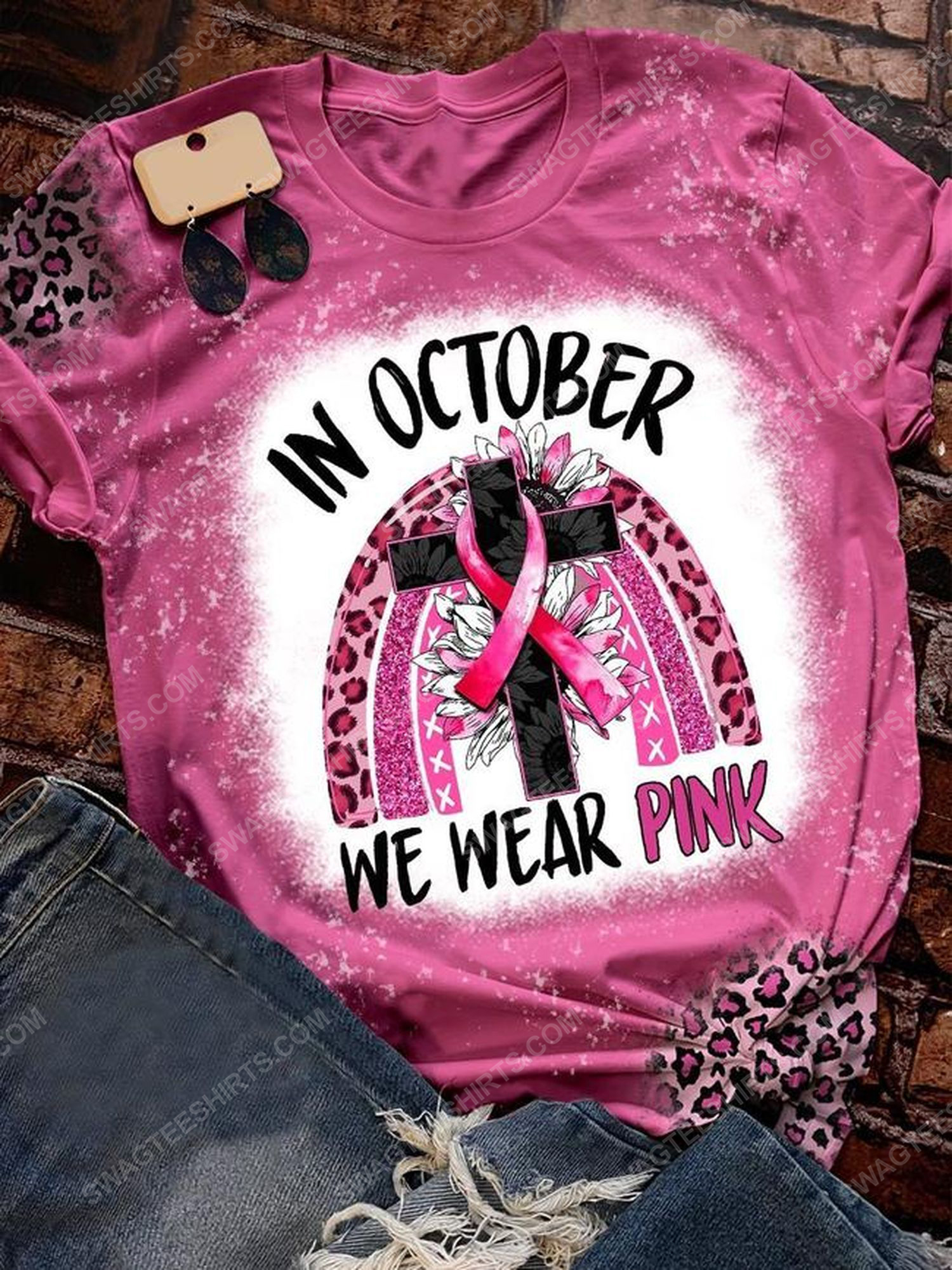 [special edition] Breast cancer awareness in october we wear pink leopard shirt – maria (cancer)