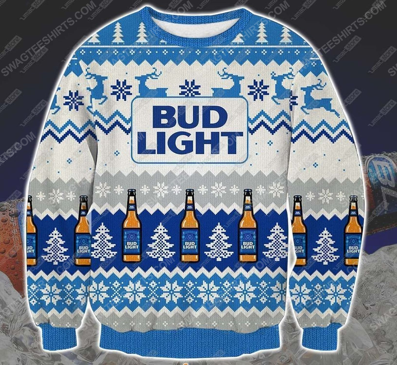 [special edition] Bud light beer ugly christmas sweater – maria