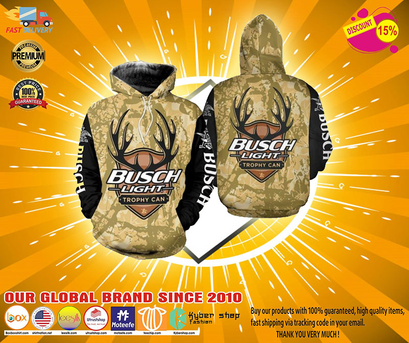 Busch light trophy can 3D hoodie2