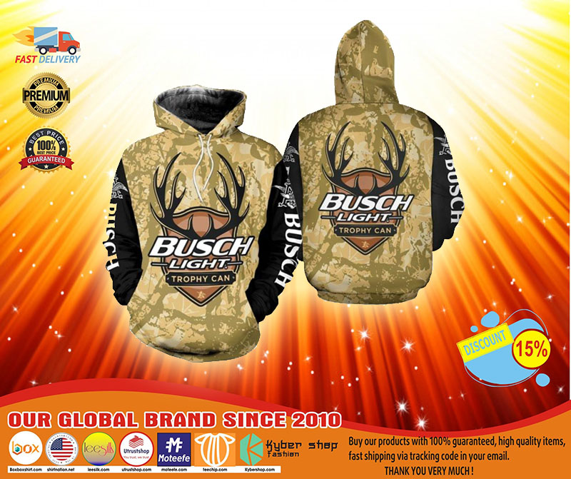 Busch light trophy can 3D hoodie3
