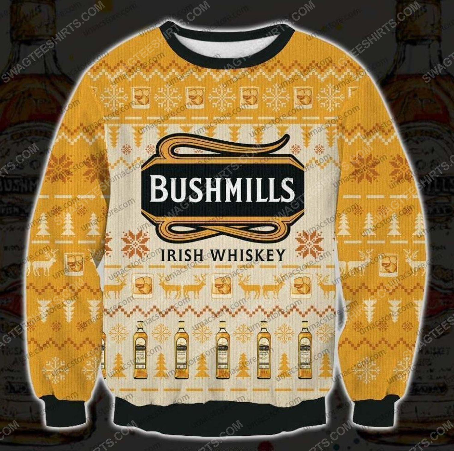 Bushmills irish whiskey ugly christmas sweater