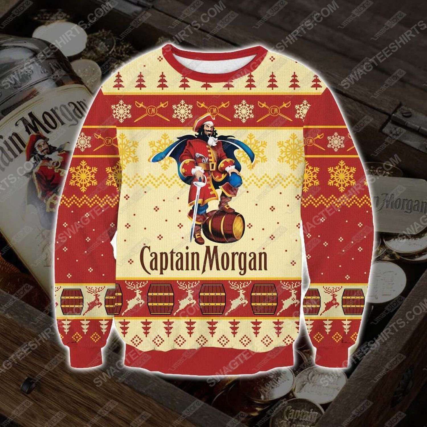 [special edition] Captain morgan dark rum ugly christmas sweater – maria
