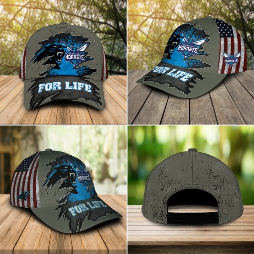 Carolina Panthers Charlotte Hornets For Life Cap Hat