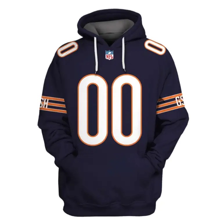 Chicago Bears Custom Your Name And Number 3D Shirt hoodie