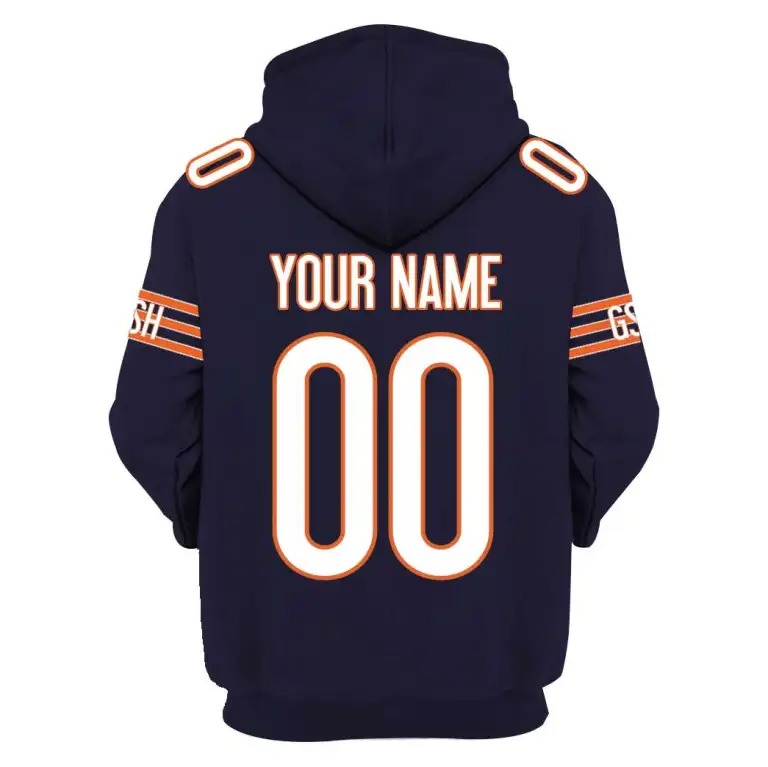Chicago Bears Custom Your Name And Number 3D Shirt hoodie1
