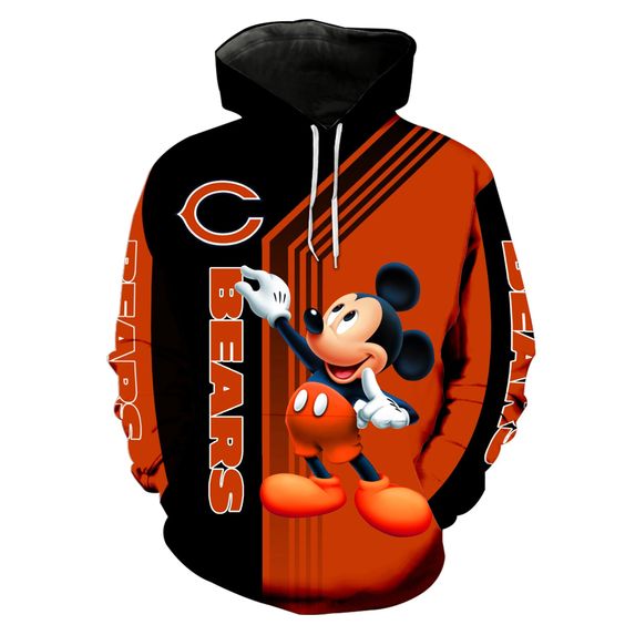 Chicago Bears Mickey Mouse 3D Hoodie