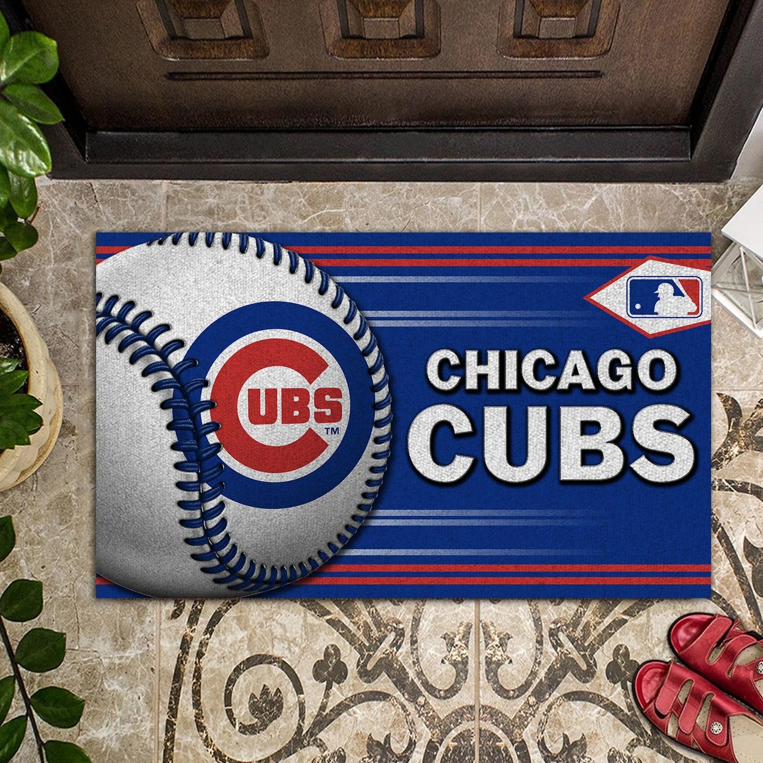 Chicago Cubs Baseball Doormat