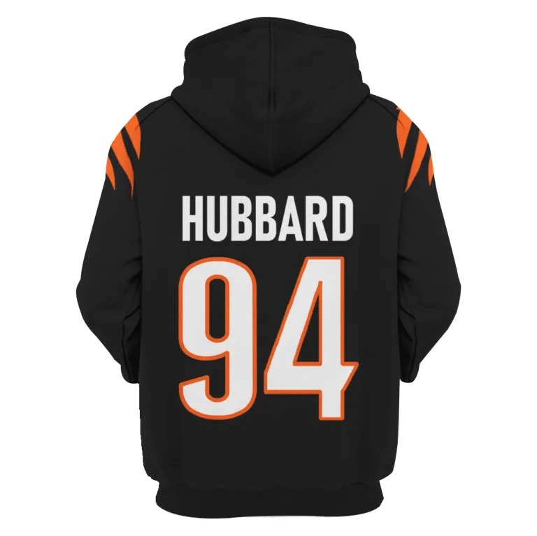 Cincinnati Bengals 94 Hubbard 3D Shirt hoodie2