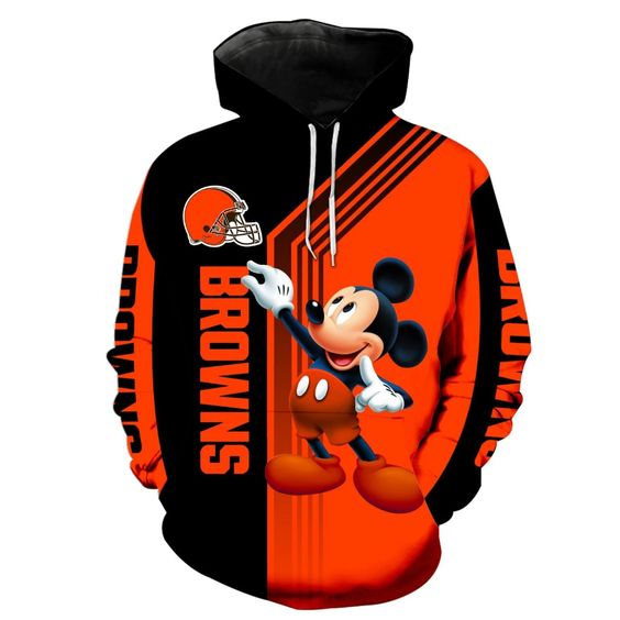 Cleveland Browns Mickey Mouse 3D Hoodie