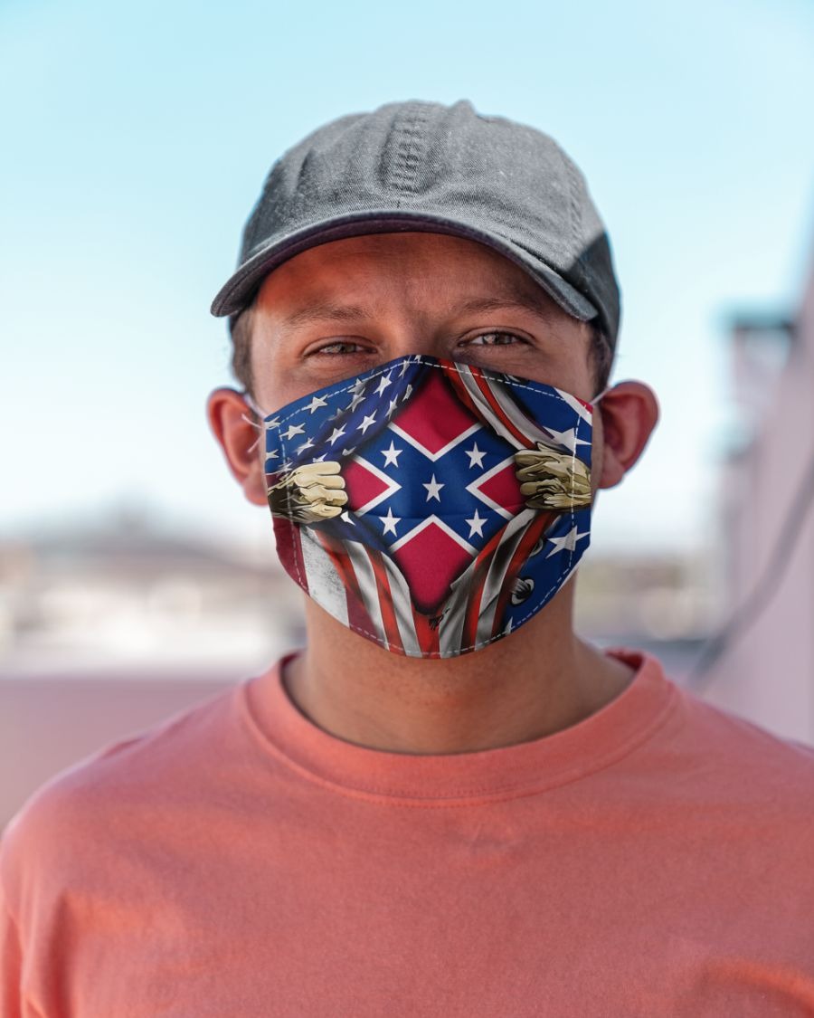 Confederate flag face mask