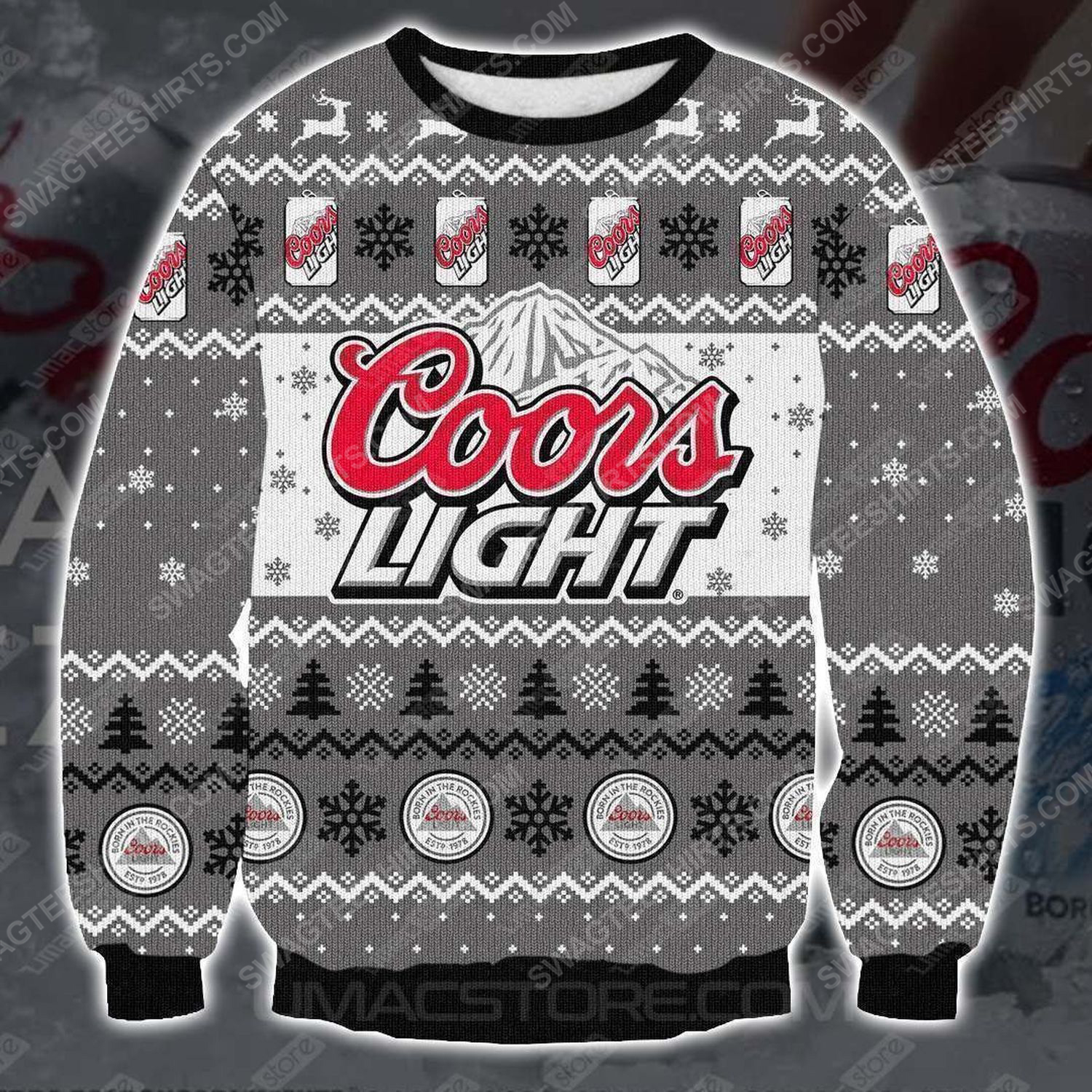 [special edition] Coors light reindeer all over print ugly christmas sweater – maria