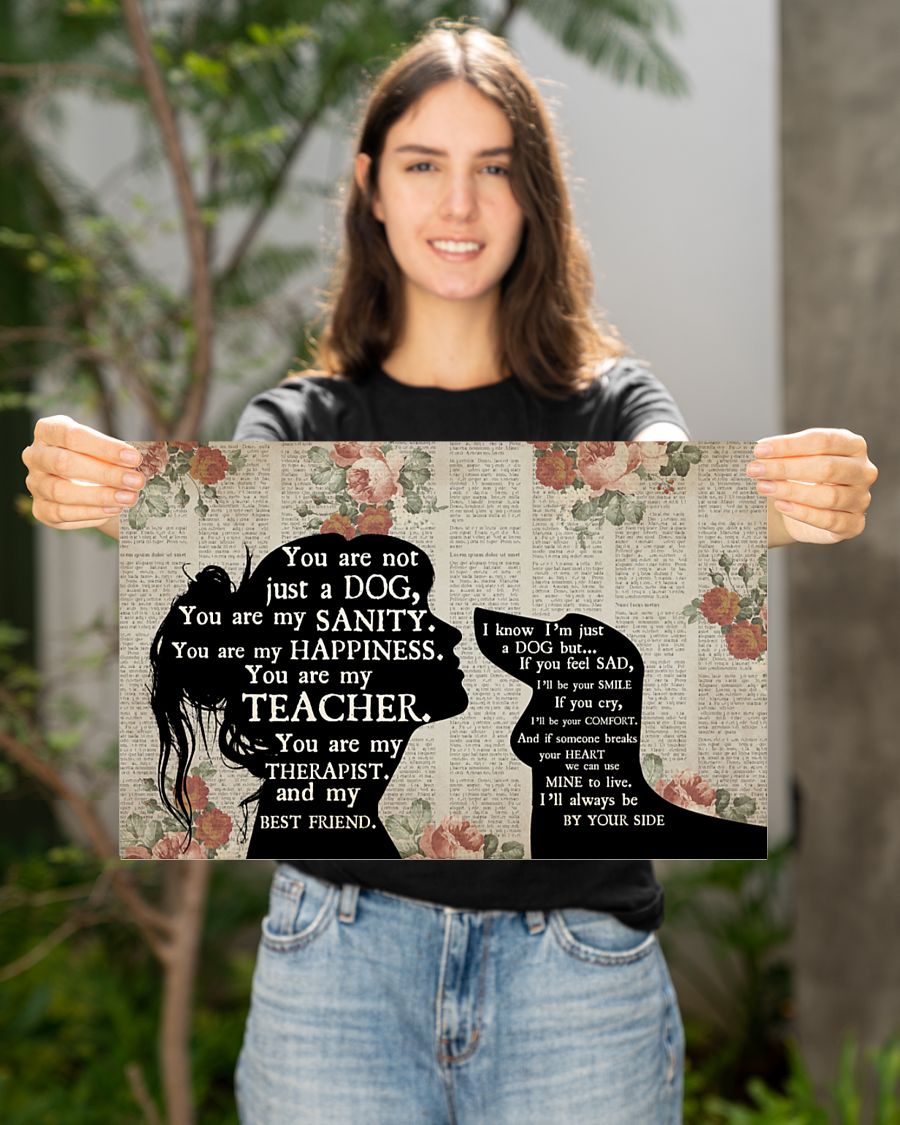 Dachshund and girl therapist you are not just a dog poster 7