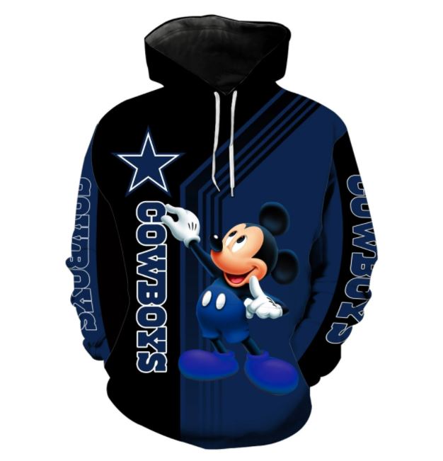 Dallas Cowboys Mickey Mouse 3D Hoodie