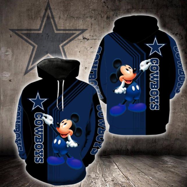 Dallas Cowboys Mickey Mouse 3D Hoodie2