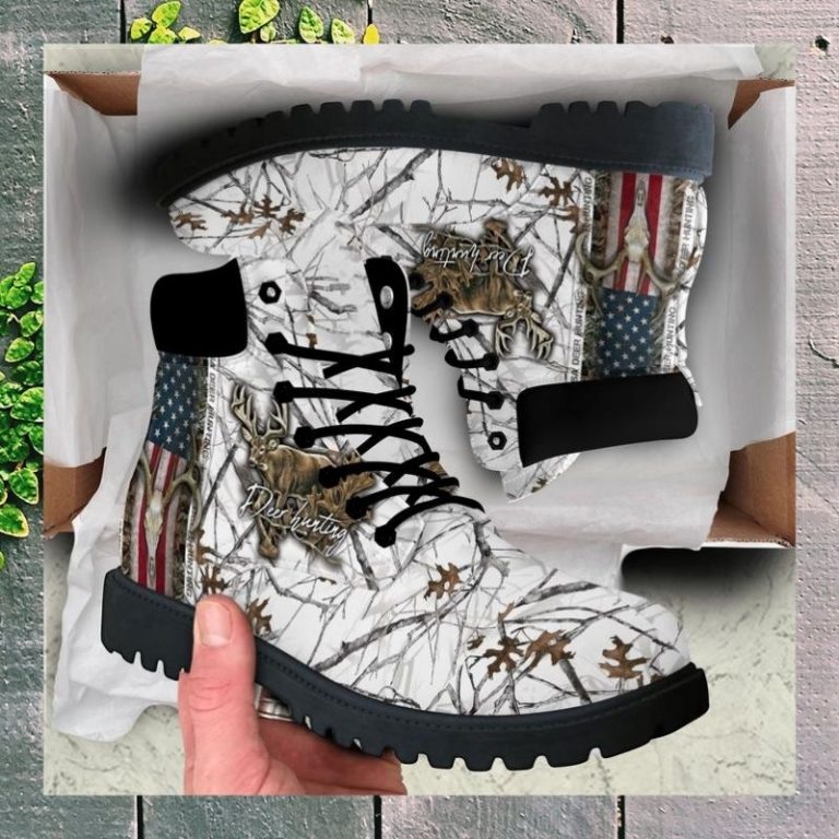 Deer Hunting American flag Camo timberland boots 2