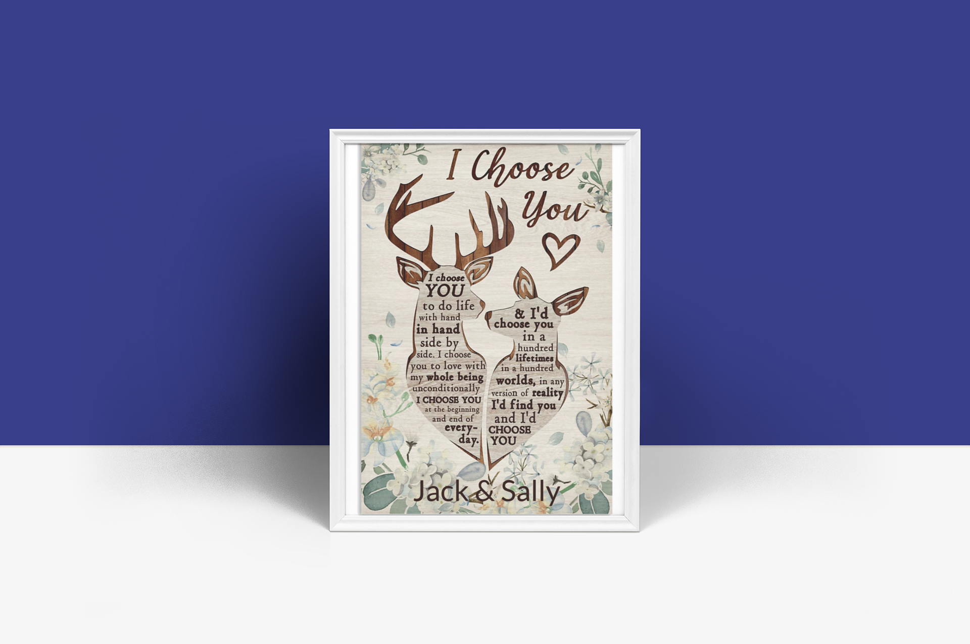 Deer I choose you to do personalized custom name poster 3