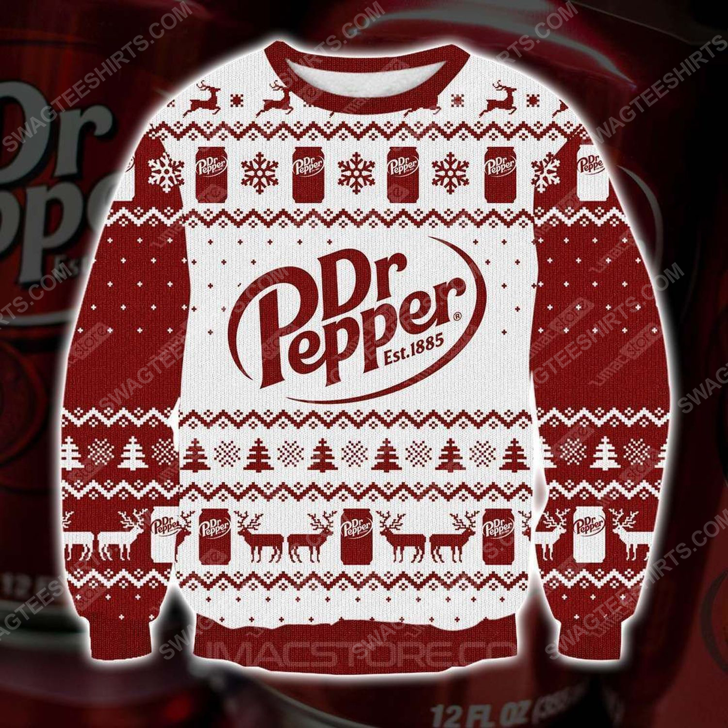 [special edition] Dr pepper est 1885 ugly christmas sweater – maria