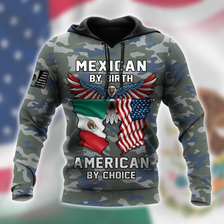 Eagle Mexican by birth American by choice 3d shirt, hoodie 5