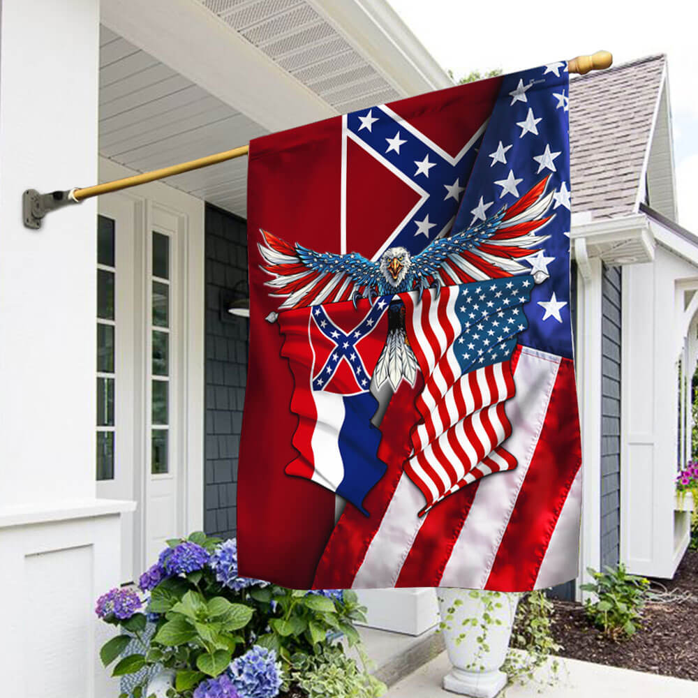 Eagle Mississippi American Flag