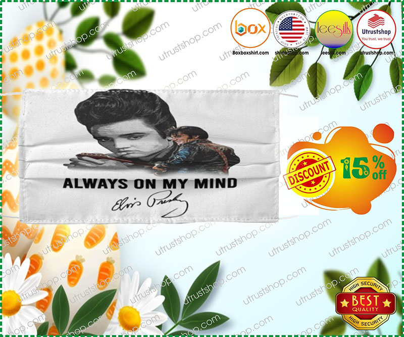 Elvis Presley always on my mind face mask 2