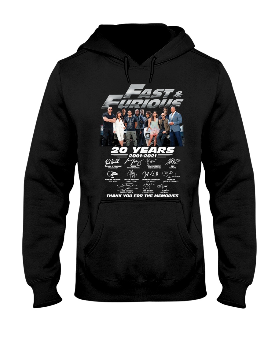 Fast and furious 20 year shirt 6