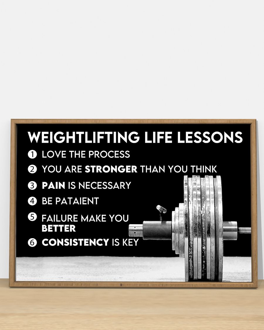 Fitness weightlifting life lessons poster 8