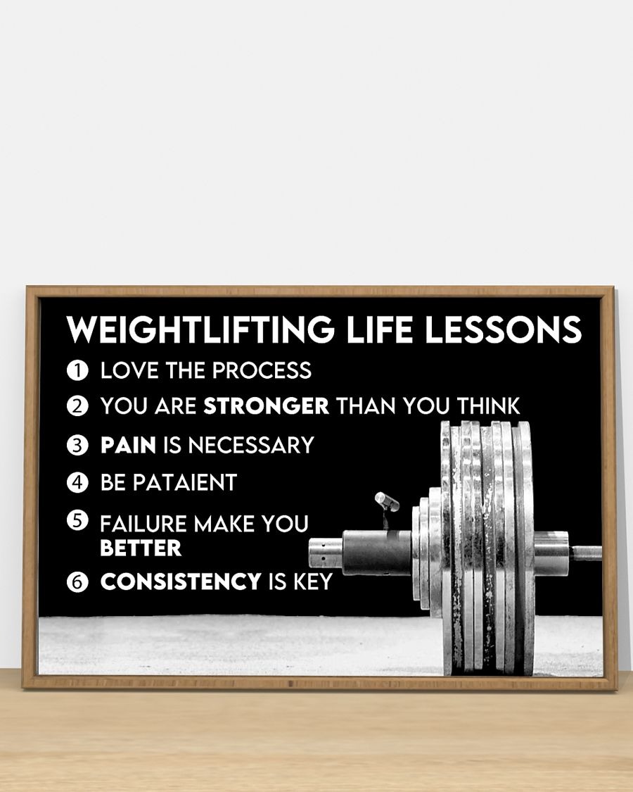 Fitness weightlifting life lessons poster3