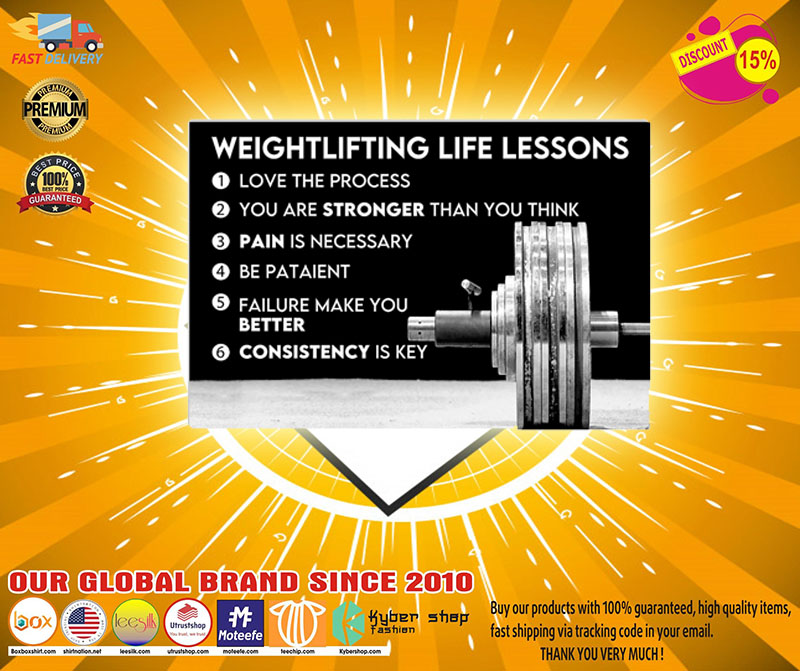 Fitness weightlifting life lessons poster4