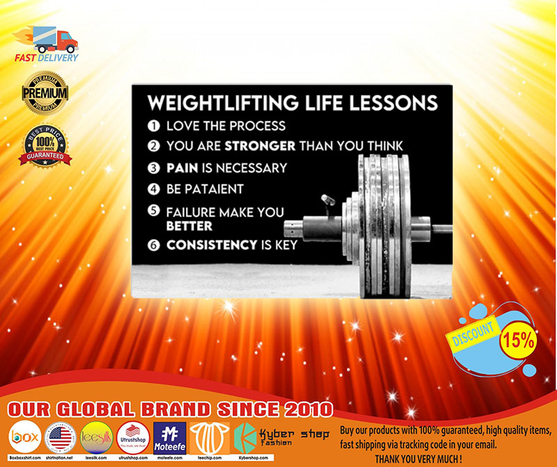 Fitness weightlifting life lessons poster5