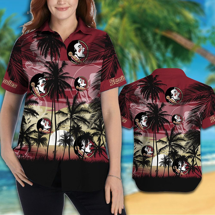 Florida State Seminoles Tropical Hawaiian Shirt, Short1