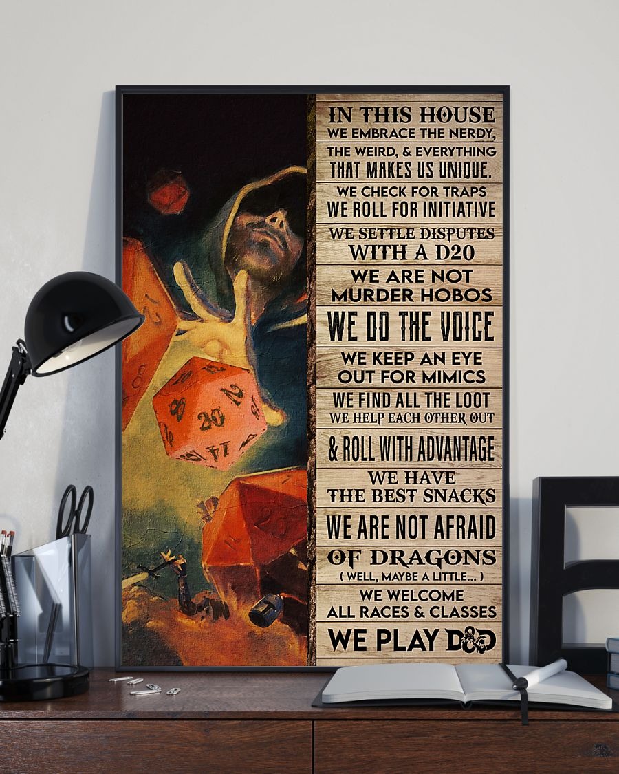 Game in this house we play D&D poster3