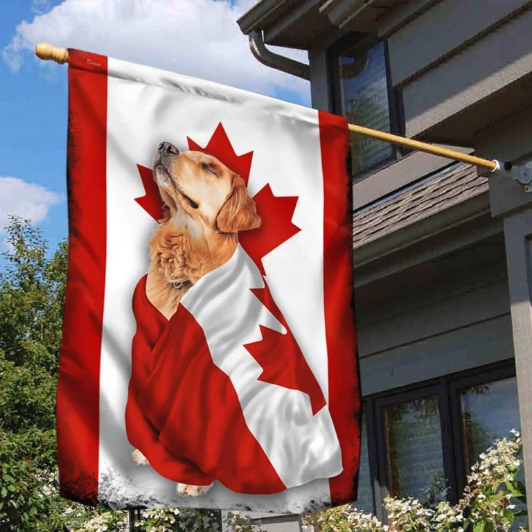 Golden Retriever Canada flag 1