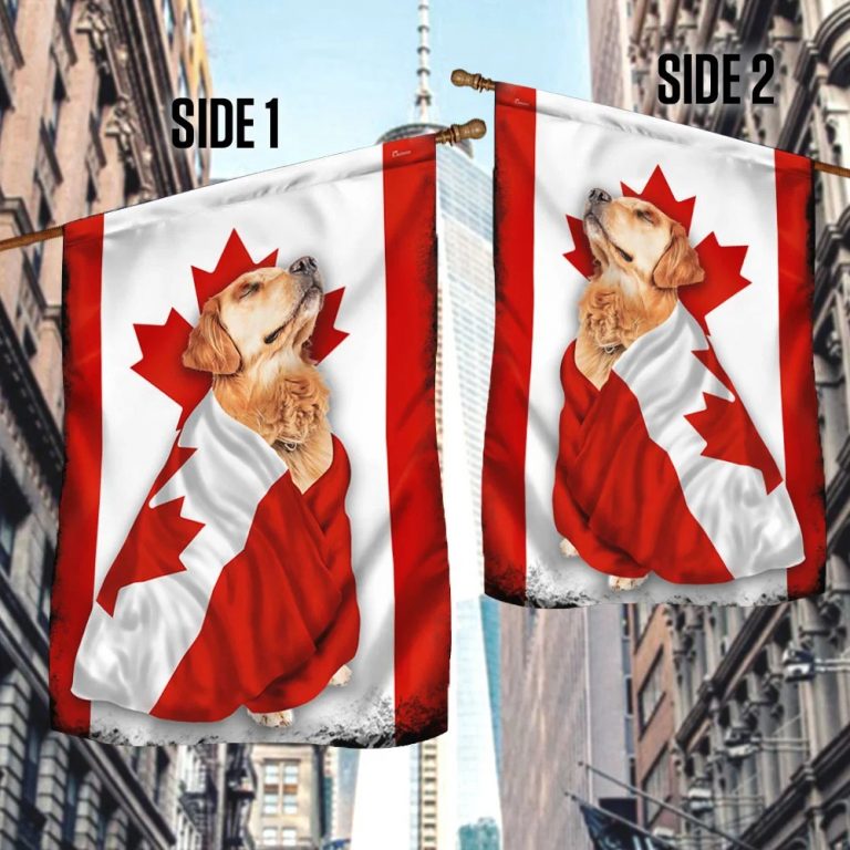Golden Retriever Canada flag 2