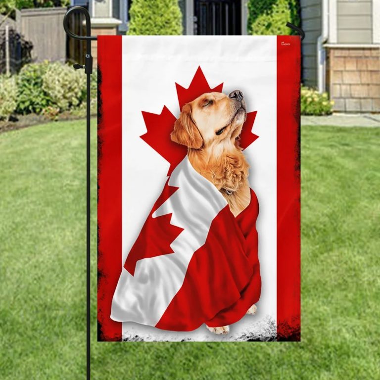 Golden Retriever Canada flag 4