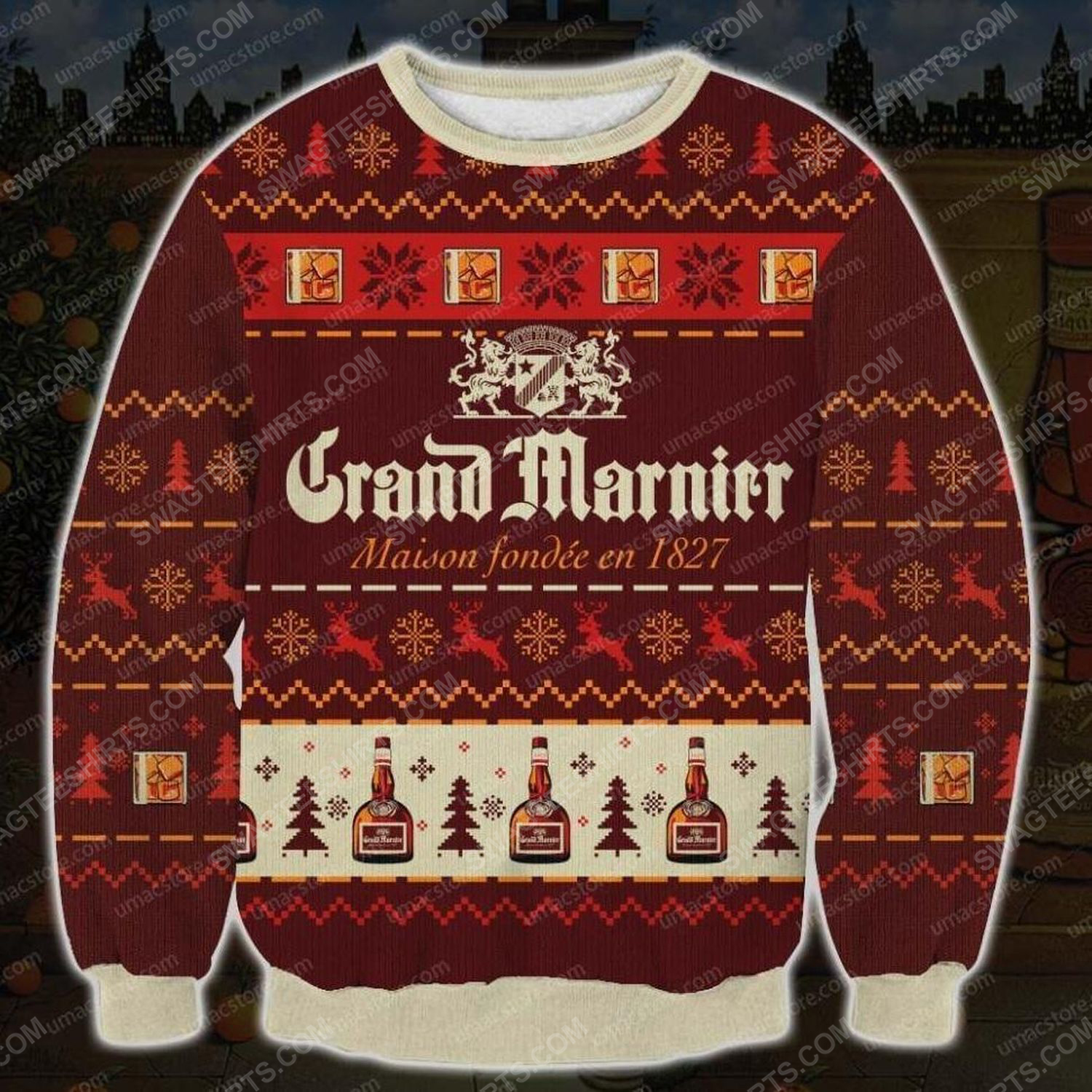 [special edition] Grand marnier maison fondee en 1827 ugly christmas sweater – maria