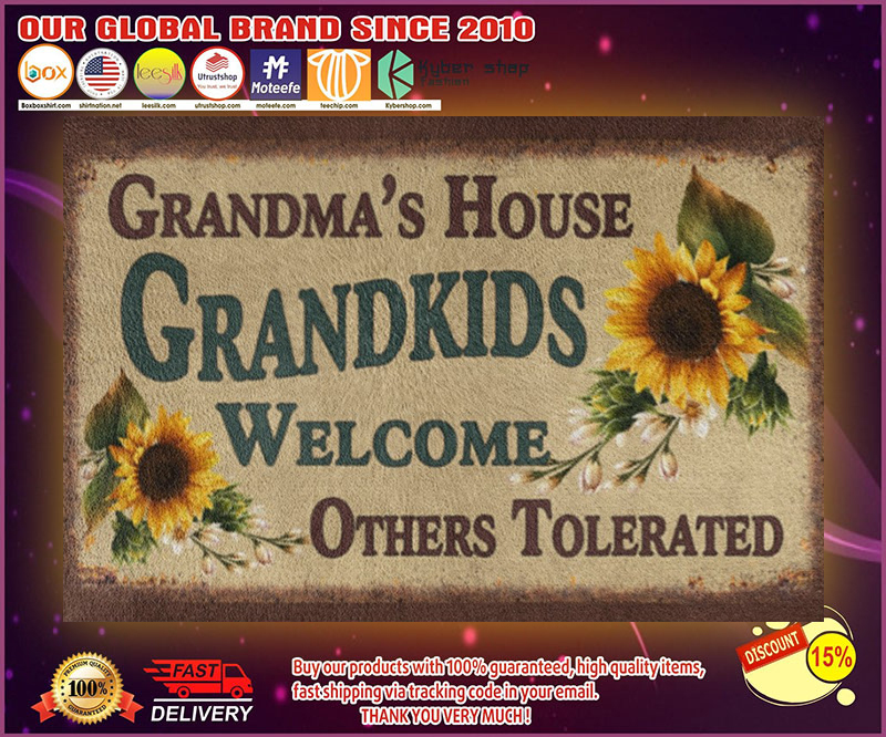 Grandma's house grandkids welcome doormat 4
