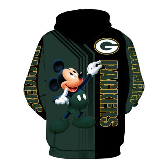 Green Bay Packers Mickey Mouse 3D Hoodie1