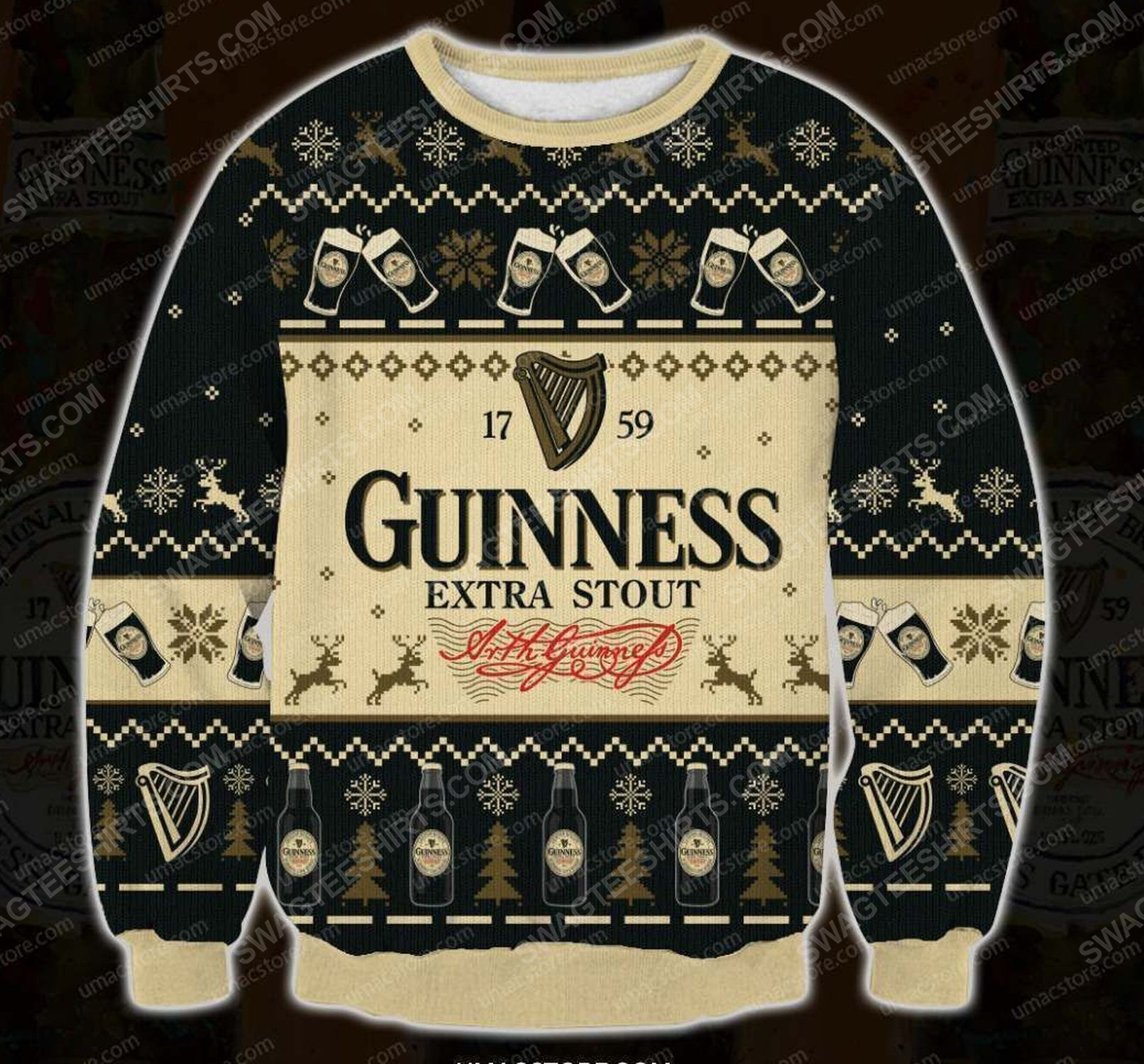 [special edition] Guinness extra stout ugly christmas sweater – maria