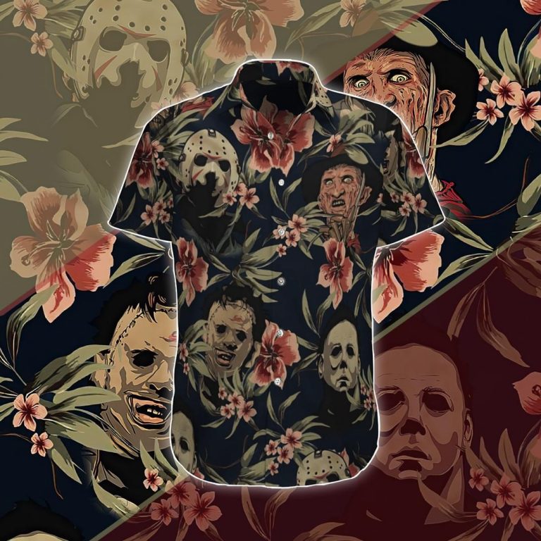 Halloween Horror Movie Characters Hawaiian Shirt