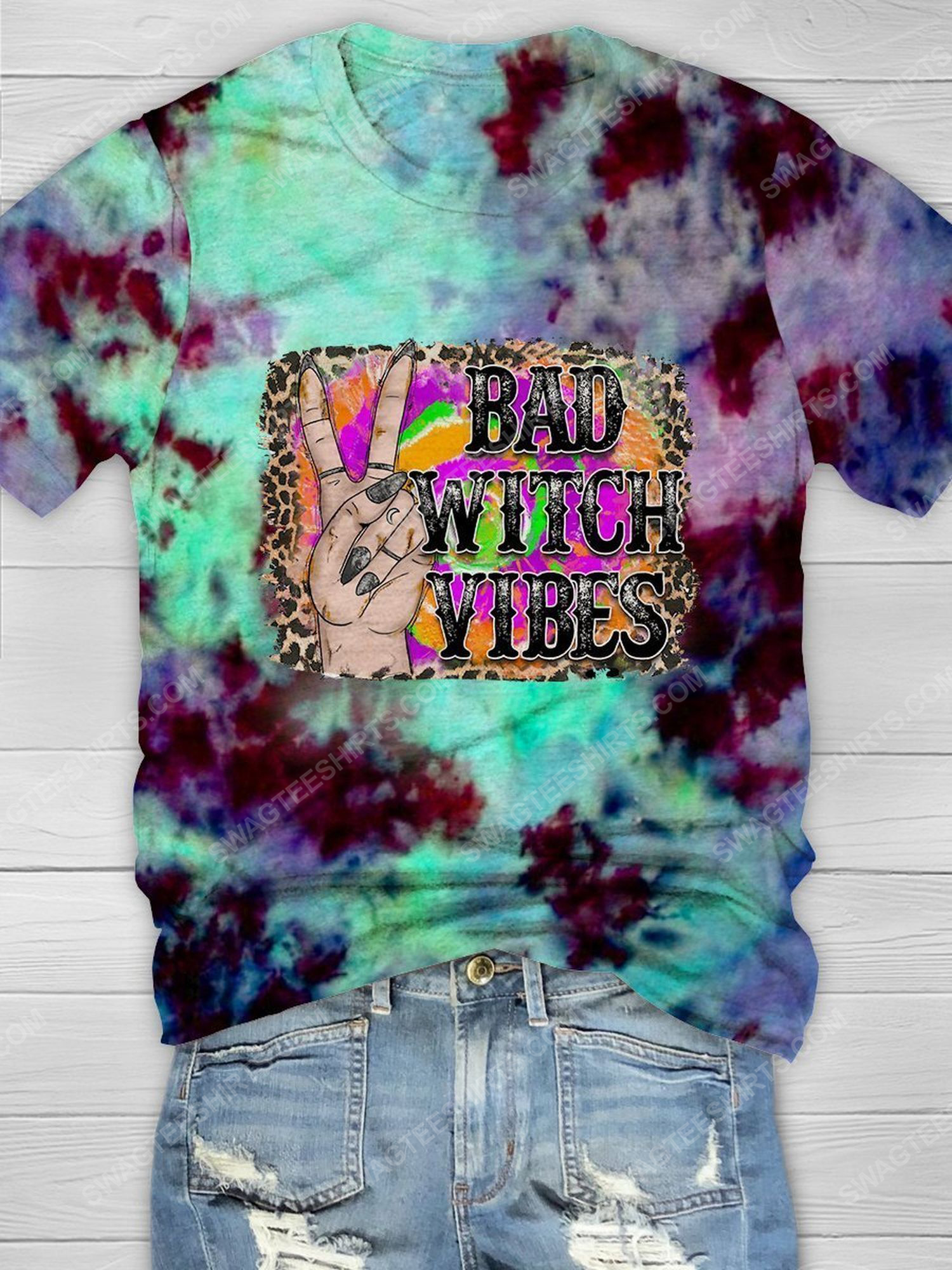 [special edition] Halloween bad witch vibes tie dye shirt – maria (halloween)