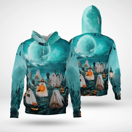 Halloween dog Apparels ghost 3d hoodie – LIMITED EDITION