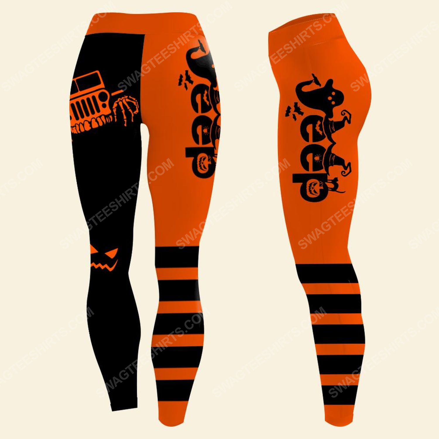 [special edition] Halloween night and jeep car full print legging – maria