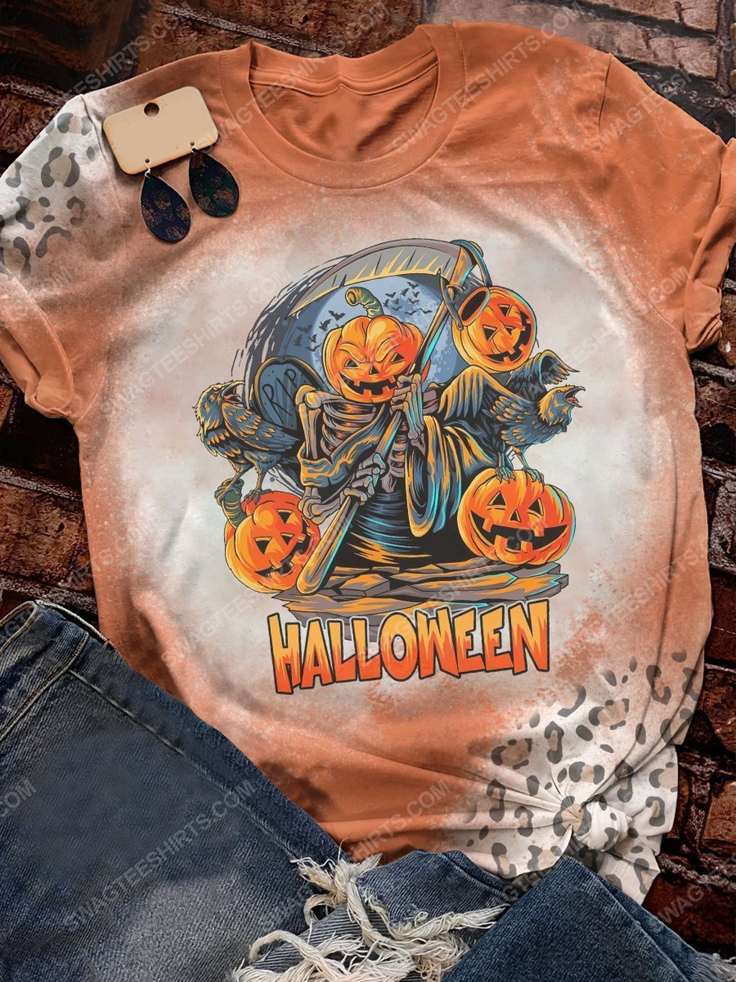 [special edition] Halloween night and the death with pumpkin head shirt – maria