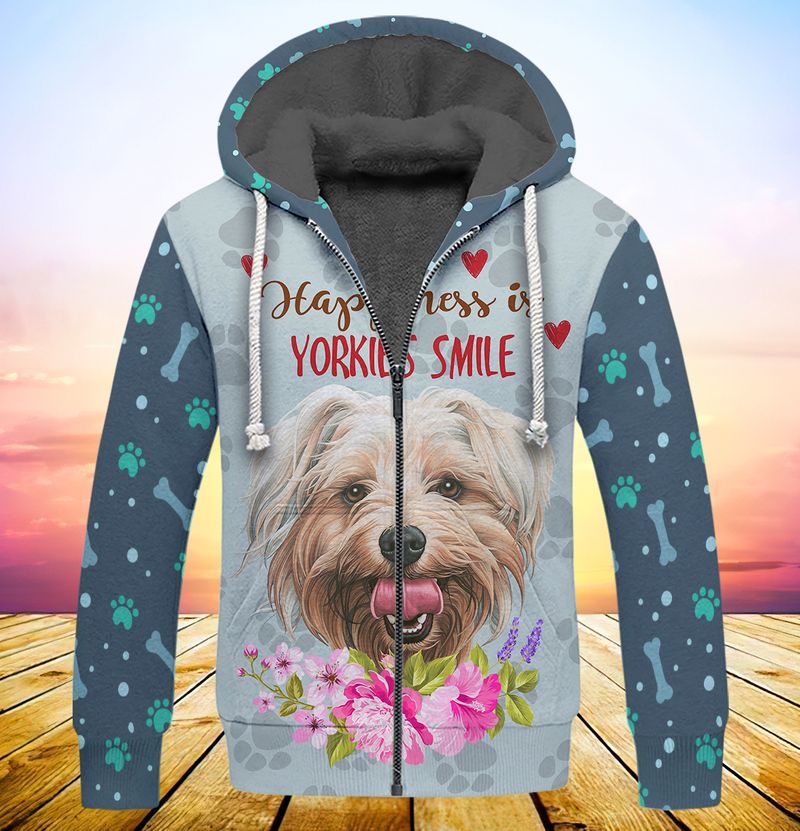 Happiness is yorkshires smile 3d full print hoodie 4