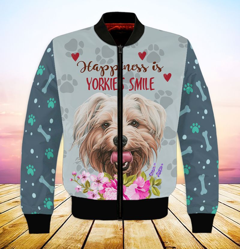 Happiness is yorkshires smile 3d full print hoodie 5