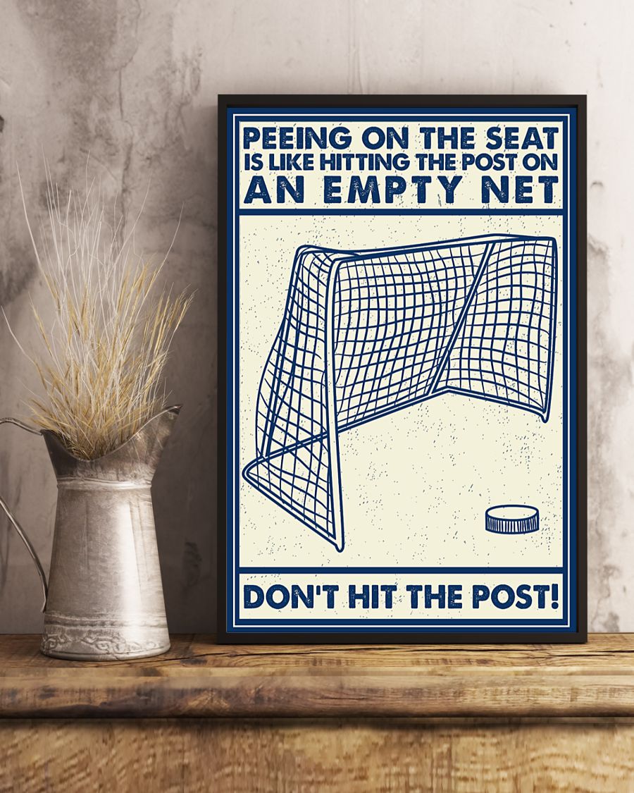 Hockey don't hit the poster peeing on the seat poster 7