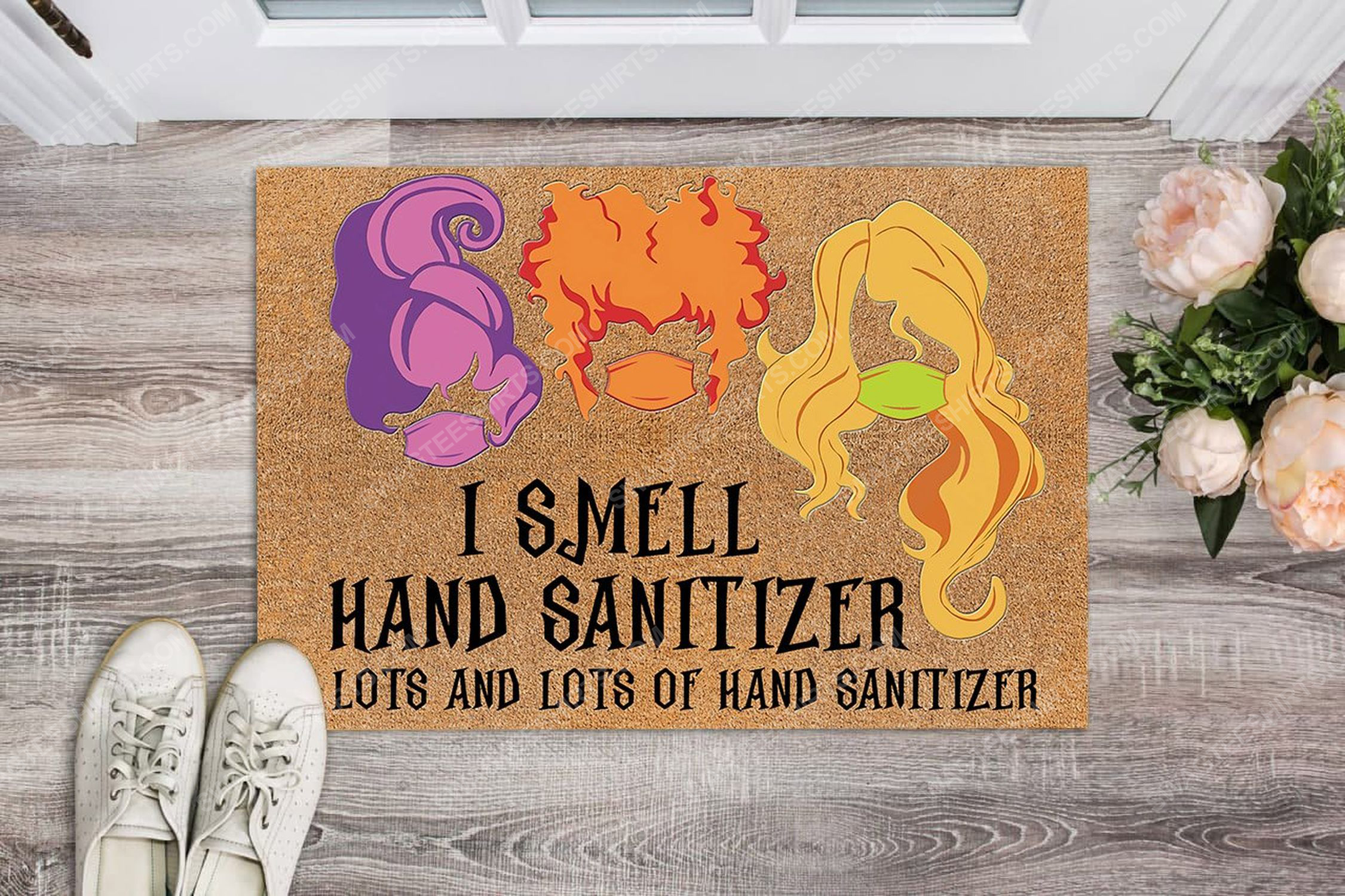 Hocus pocus i smell hand sanitizer lots and lots of hand sanitizer teacher doormat