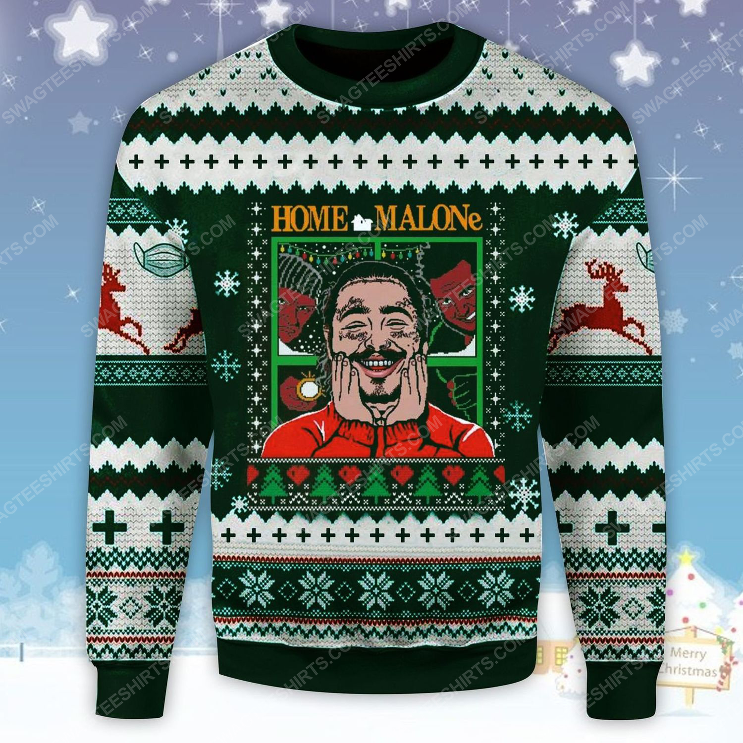 Home alone post malone ugly christmas sweater