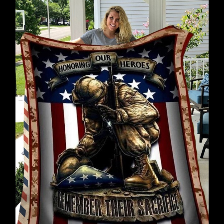 Honoring our heroes remember their sacrifice veterans day blanket – Saleoff 251021